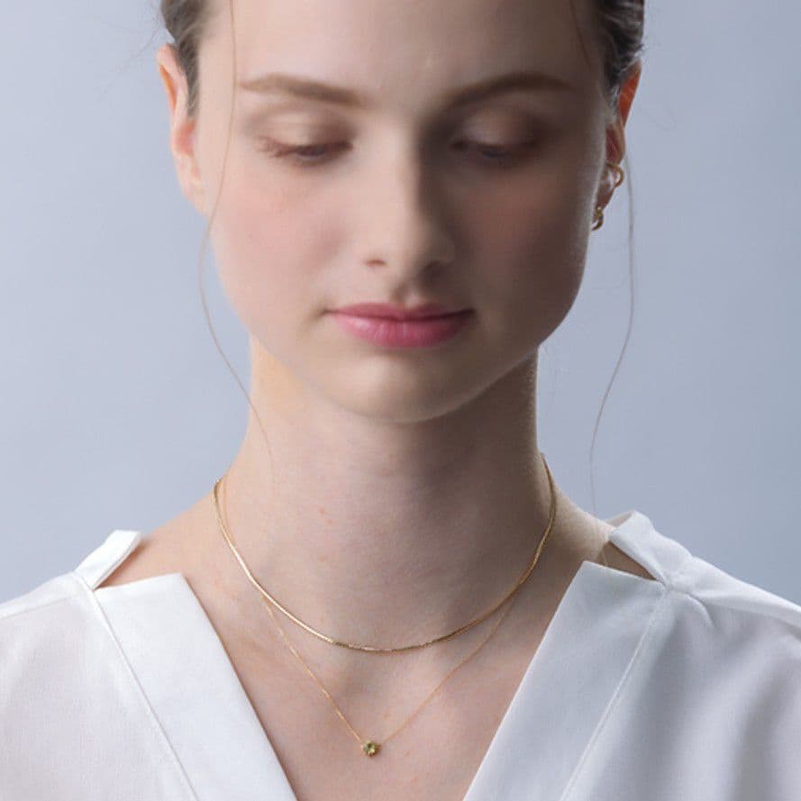 スタージュエリー　K10　ヘリンボーン　ムーンセッティング　ダイヤ　ネックレス