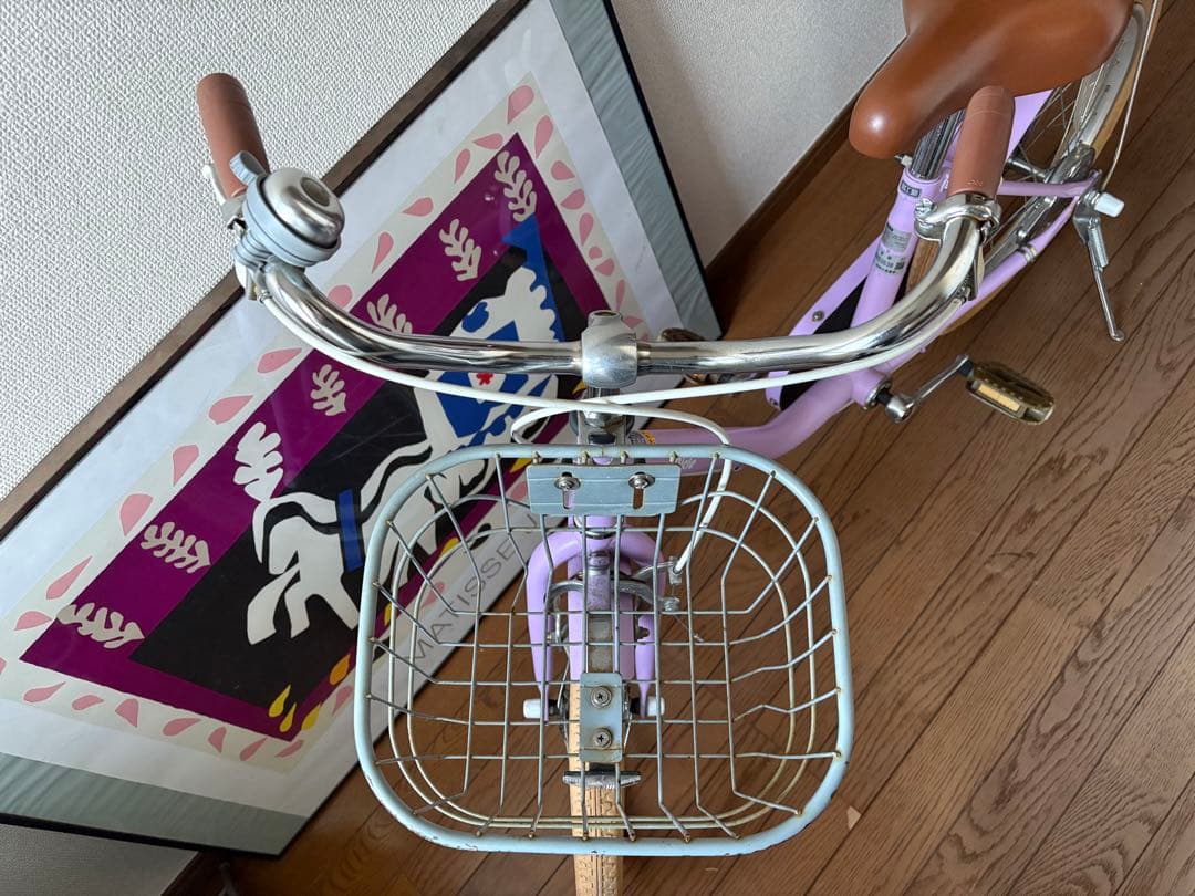 Aicle 幼児用自転車 紫色 18インチ 補助輪付き