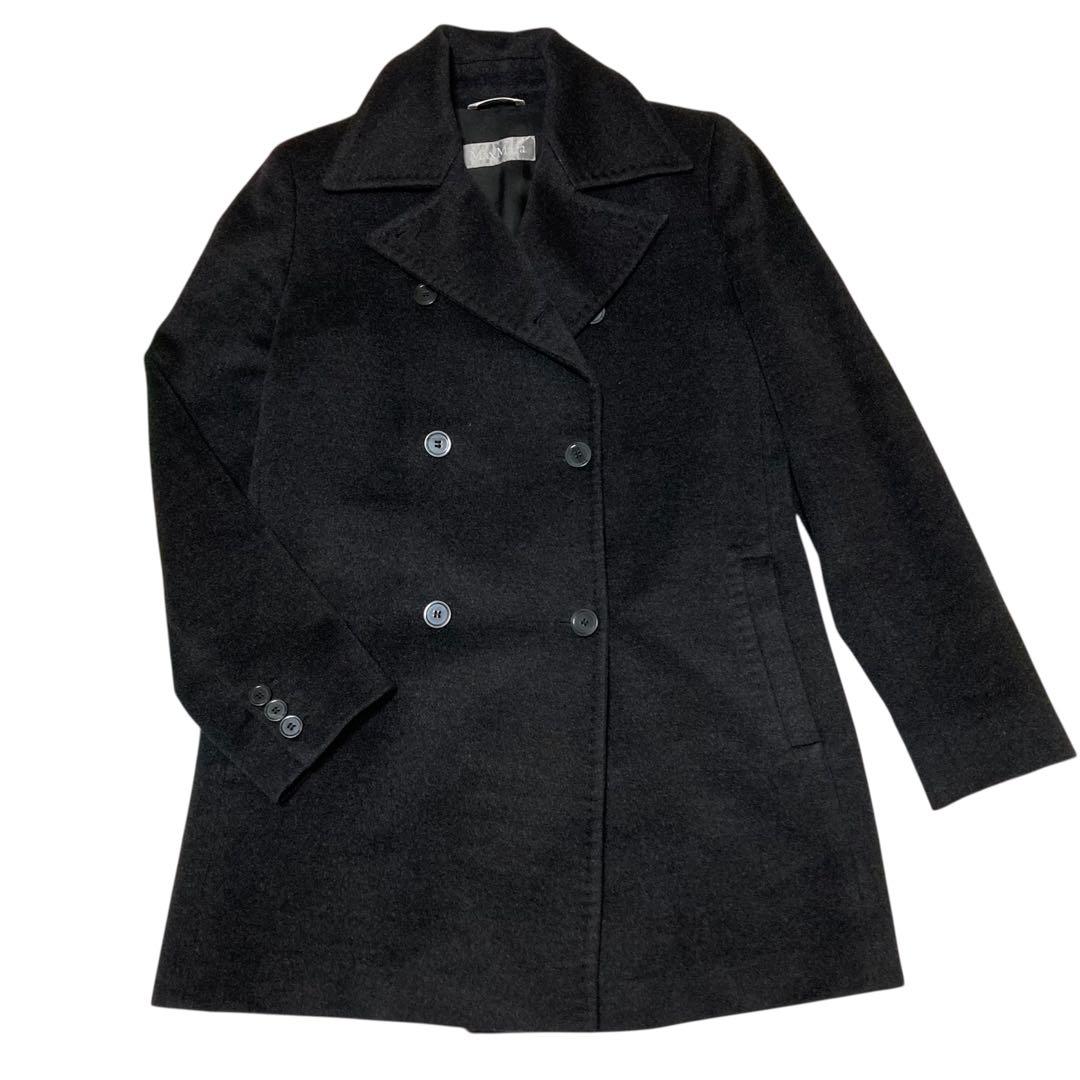 maxmara マックスマーラ 白タグ ダブル ピーコート 44 ダブル