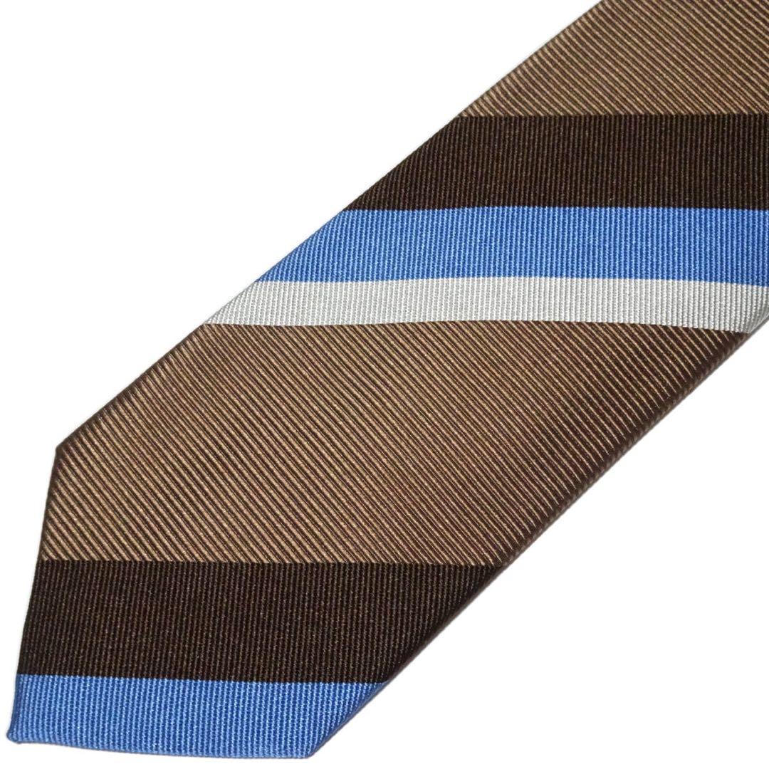 FRANCO BASSI/フランコバッシ レジメンタル シルクネクタイ