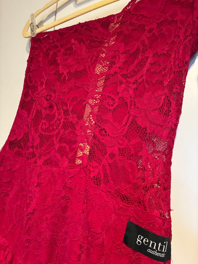 社交ダンス　gentil赤ラテンドレス