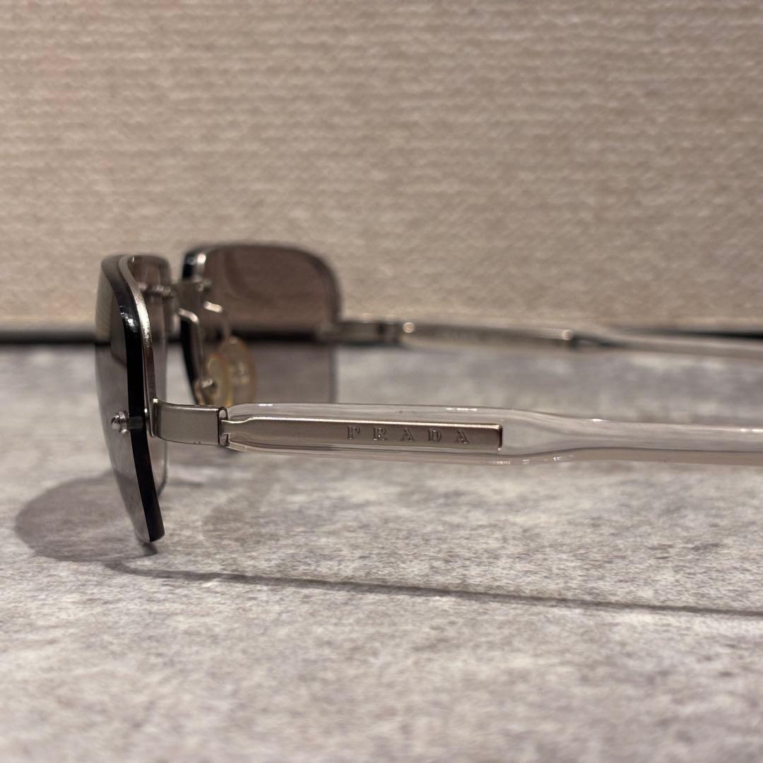 PRADA プラダ サングラス グラデーション リムレス サイドロゴ y2k