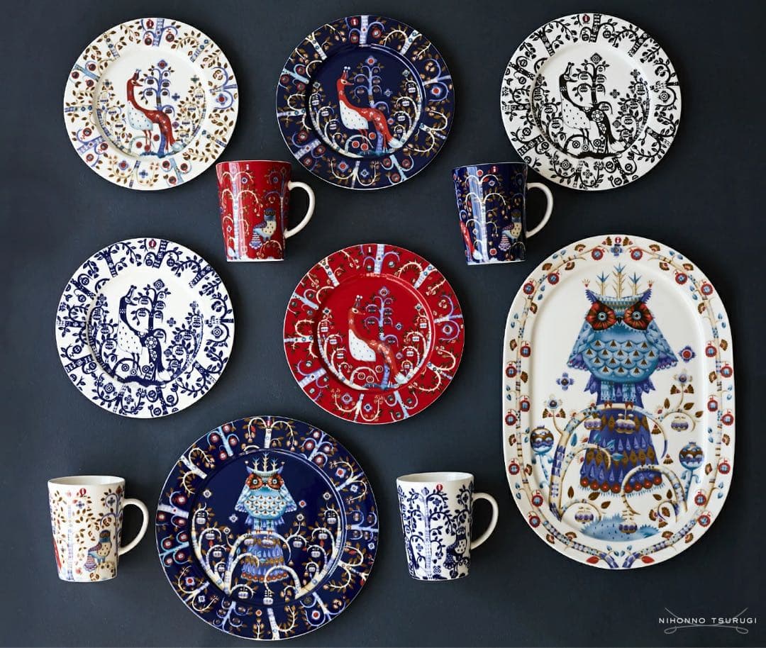 に*こ様 【最終価格】タイカ クリスマス レッド ブルー マグ プレート ボウル