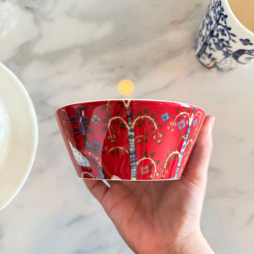 に*こ様 【最終価格】タイカ クリスマス レッド ブルー マグ プレート ボウル