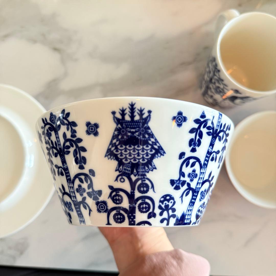 に*こ様 【最終価格】タイカ クリスマス レッド ブルー マグ プレート ボウル