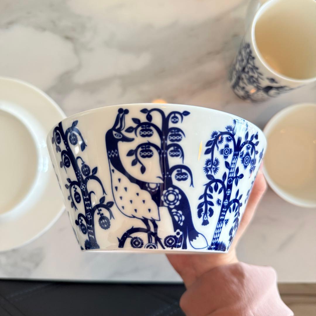 に*こ様 【最終価格】タイカ クリスマス レッド ブルー マグ プレート ボウル