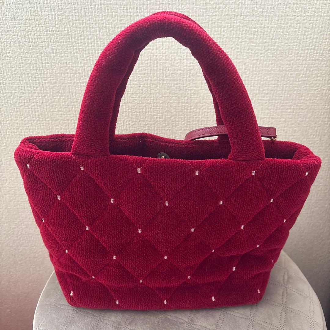 フェイラー ユニ　トートバッグ ダークレッド　パスケース付き