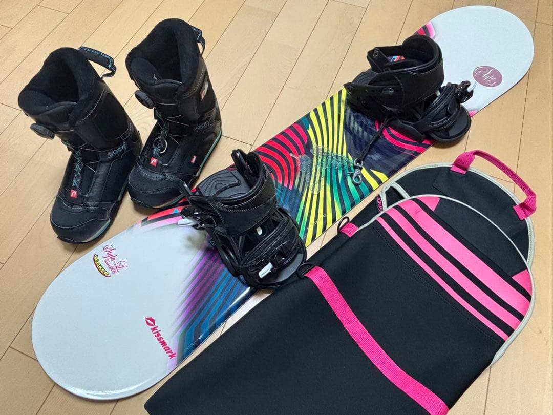 スノーボードセット 120cm ボード・ビンディング・ブーツ・ケース