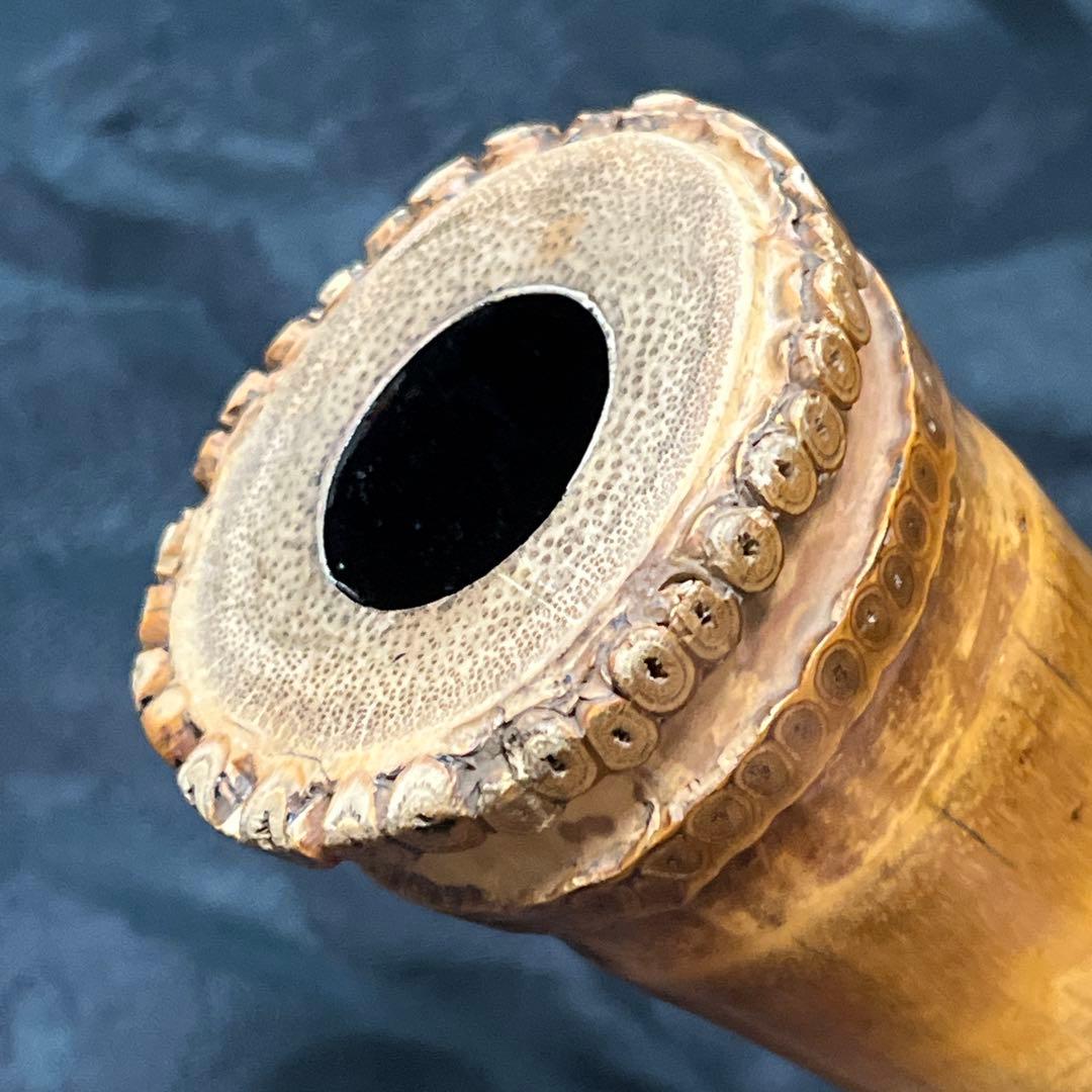 尺八 琴古流 竹治 一尺八寸管 籐巻き 銀三線 【音出し確認済み】