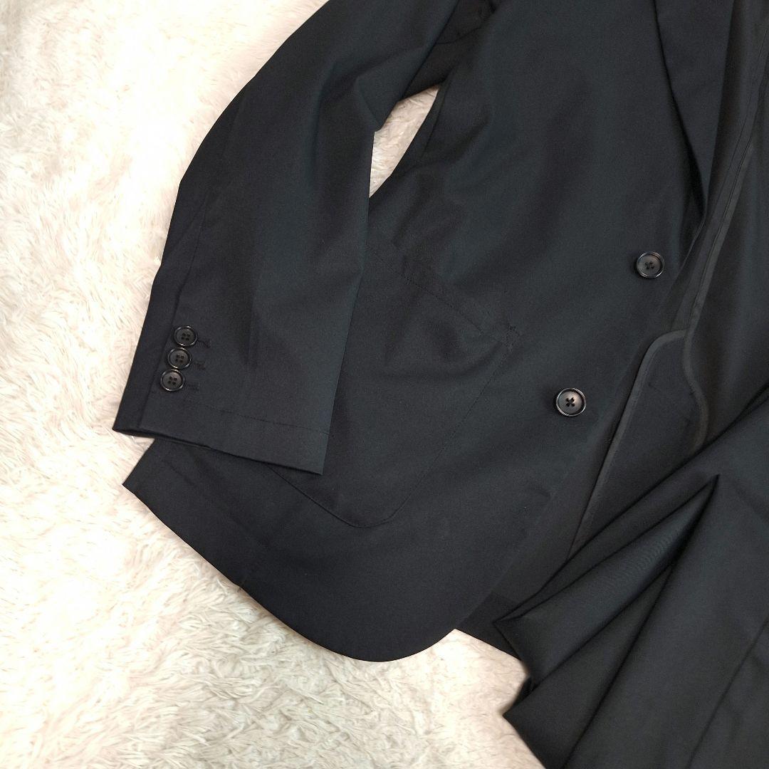 WWS ワークウェアスーツ　セットアップ　洗える　撥水　ストレッチ　ブラック　M