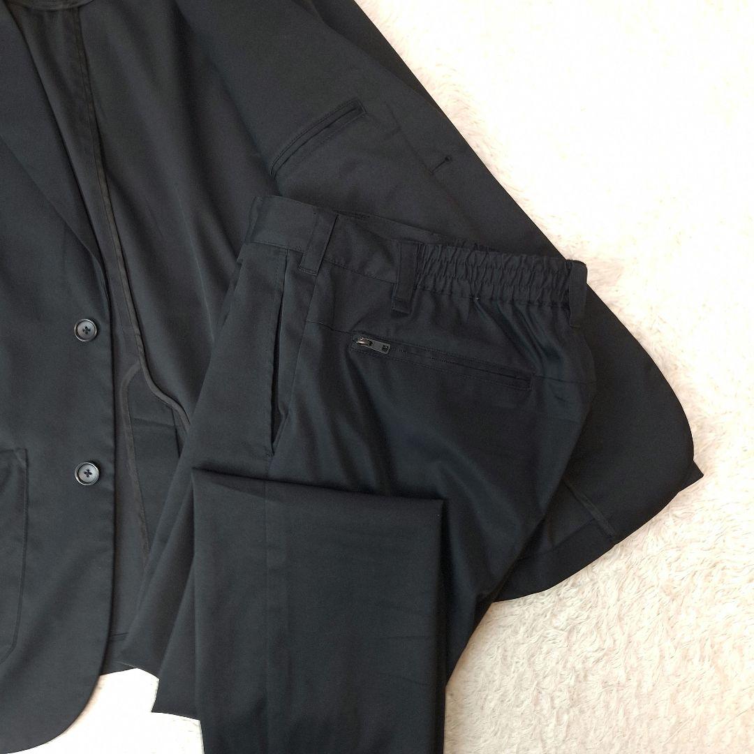 WWS ワークウェアスーツ　セットアップ　洗える　撥水　ストレッチ　ブラック　M