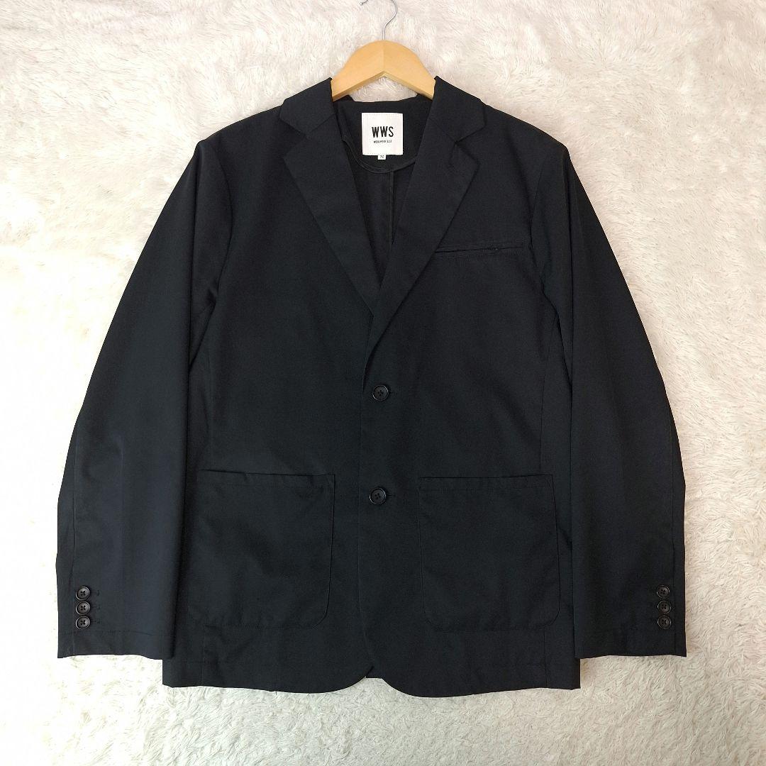 WWS ワークウェアスーツ　セットアップ　洗える　撥水　ストレッチ　ブラック　M