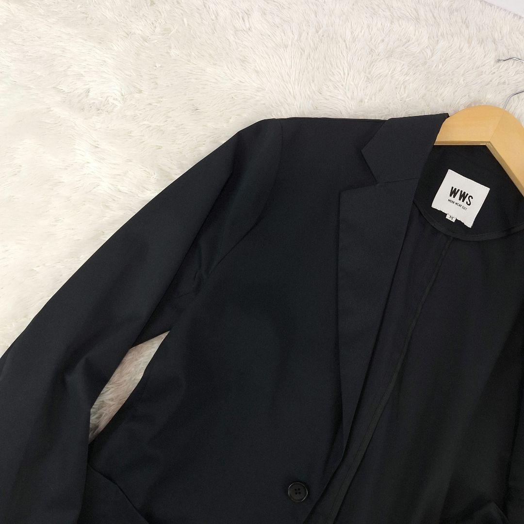 WWS ワークウェアスーツ　セットアップ　洗える　撥水　ストレッチ　ブラック　M