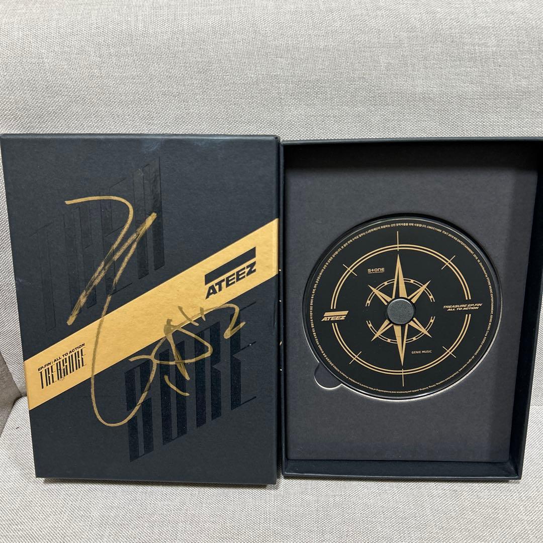 ATEEZ TREASURE ALL TO ACTION ホンジュン 直筆サイン