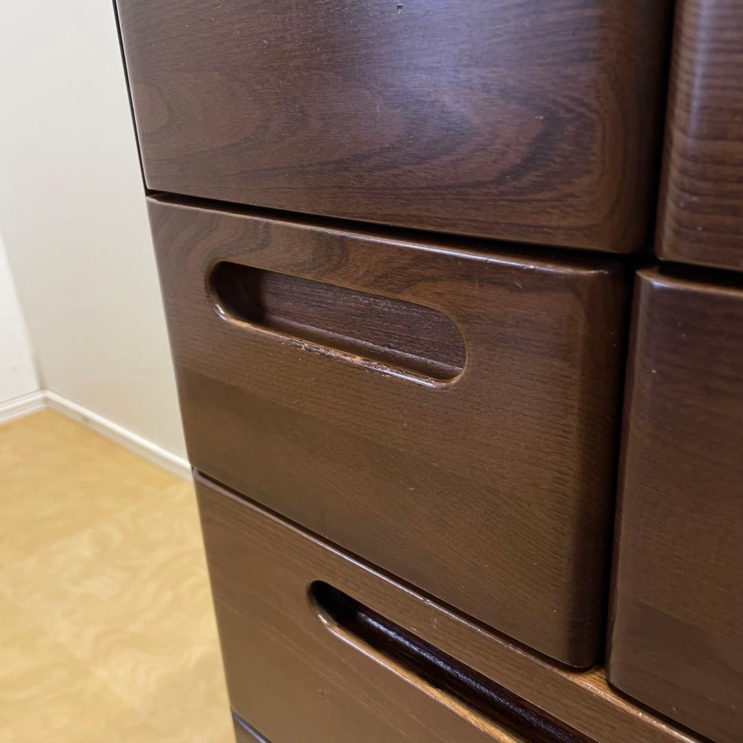 マルヨシ民芸家具 4段 6杯 チェスト 引き出し 電話台 キャビネット 収納