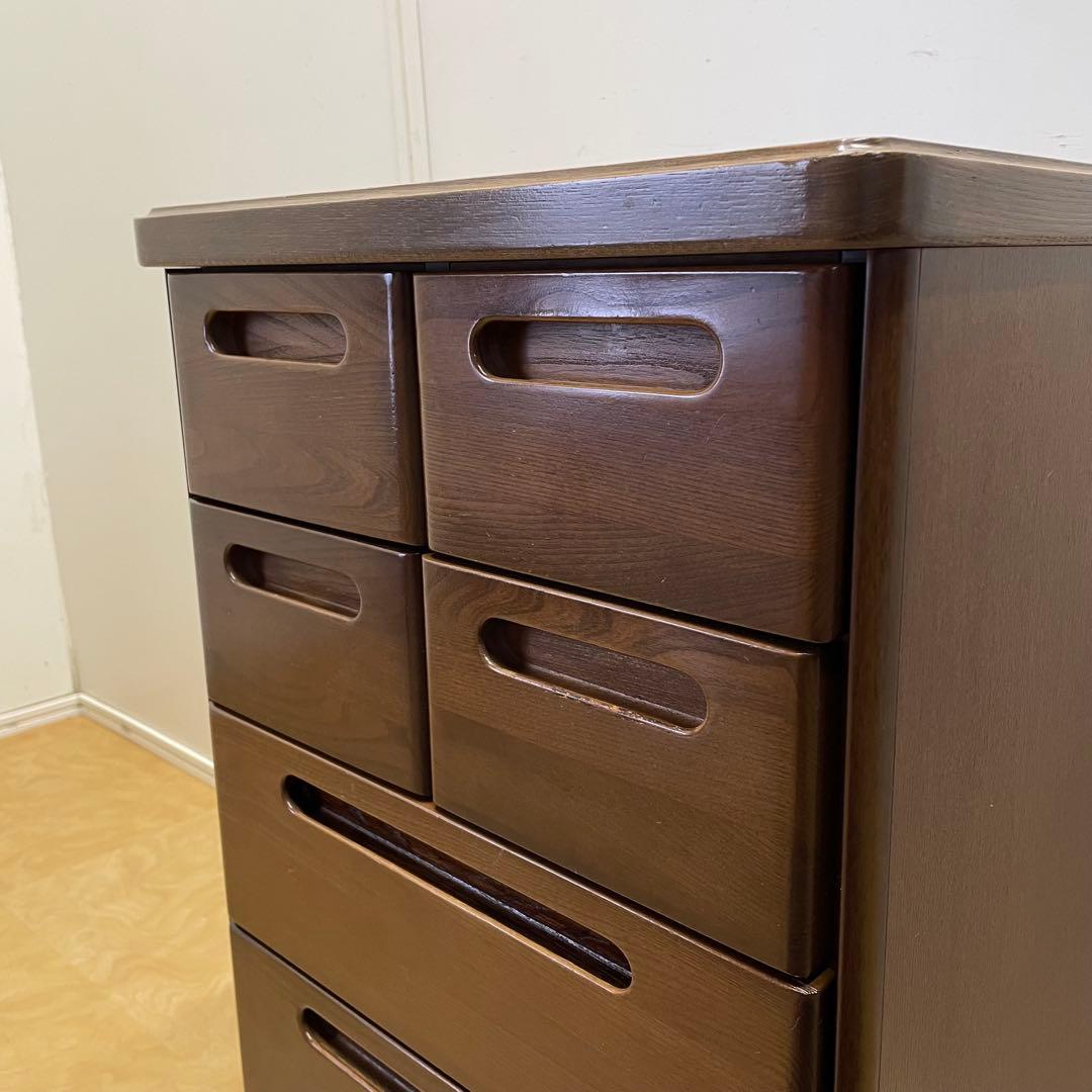 マルヨシ民芸家具 4段 6杯 チェスト 引き出し 電話台 キャビネット 収納