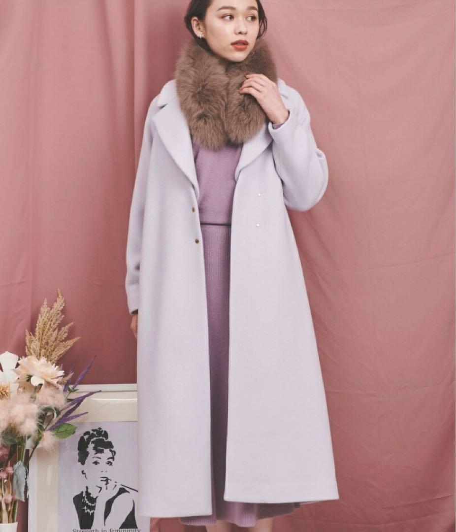 【即購入⭕️】ファーティペット付フレアチェスターコート【ノエラ】