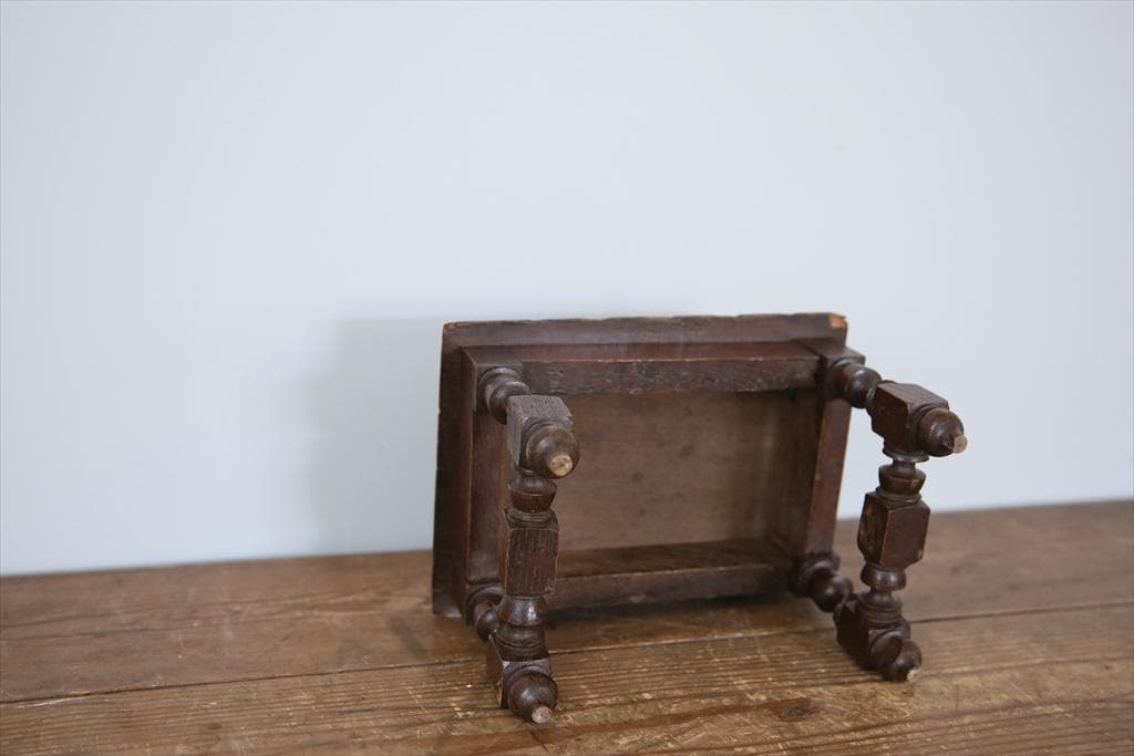 フランスアンティーク木製スツール/オットマン/腰掛けイス/飾り棚(90-229)