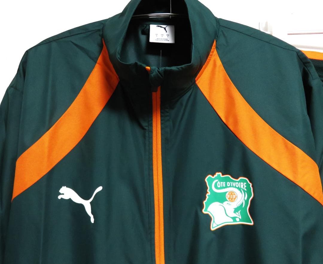 PUMA サッカー コートジボワール代表 ウーブン セットアップ S グリーン