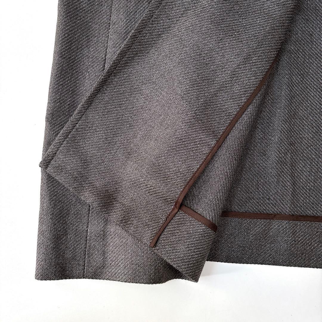 新品⁑ダーマコレクション　シルクコットンセミテーラーコート　チャコールグレー　M