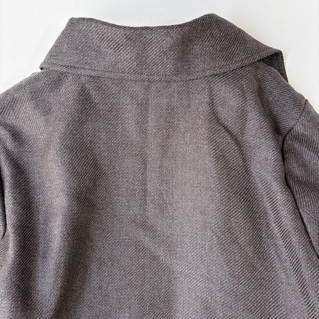 新品⁑ダーマコレクション　シルクコットンセミテーラーコート　チャコールグレー　M