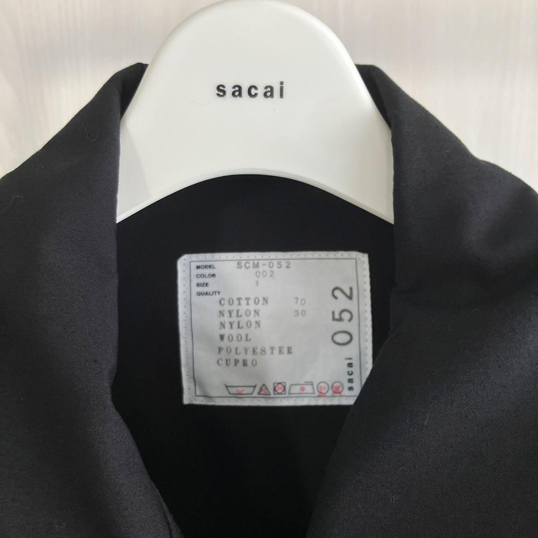 sacai ドッキングミリタリーコート　scm-052 ブラック　size1