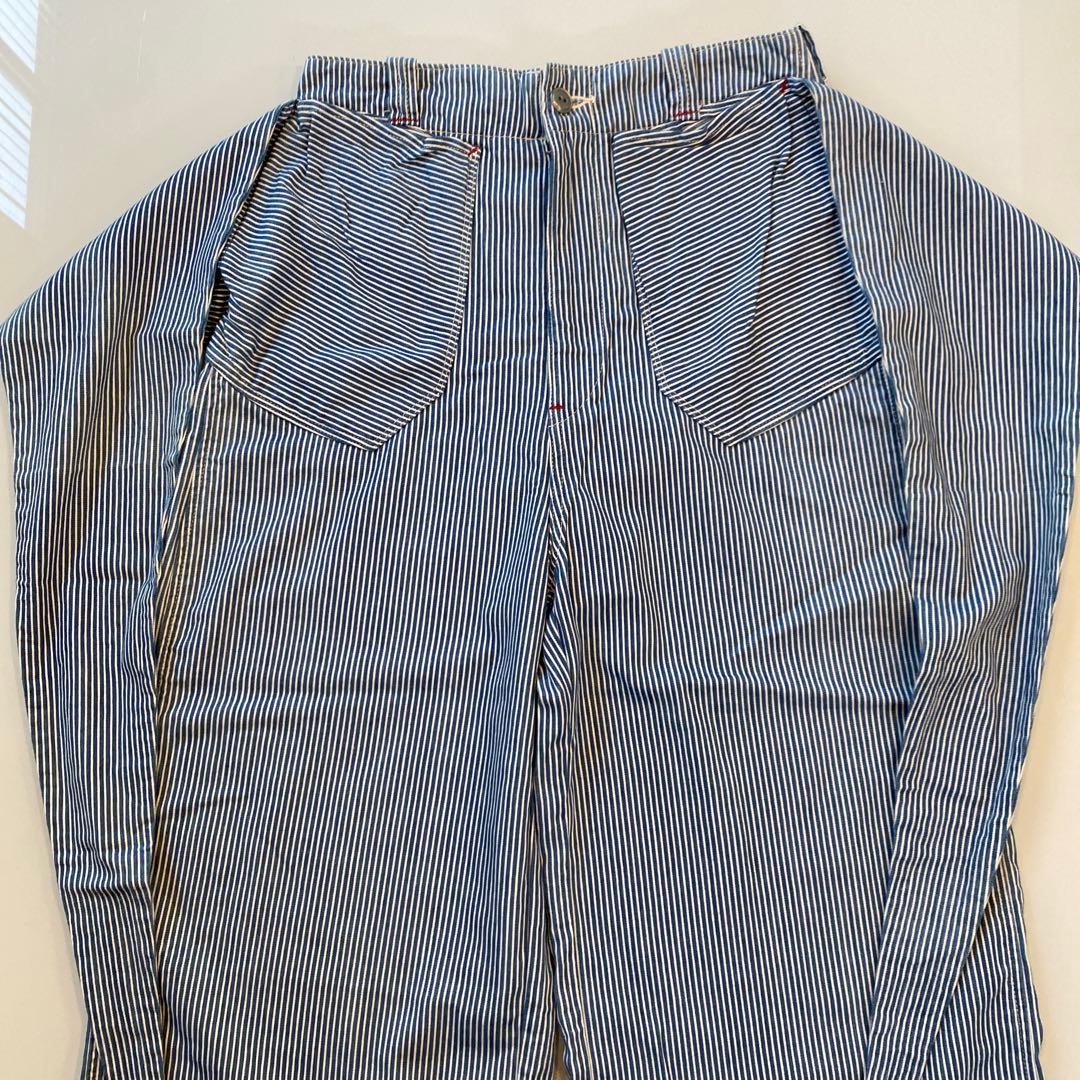 KAPITAL、ストライプ ハーフパンツ 、S、ウエストリボン付き