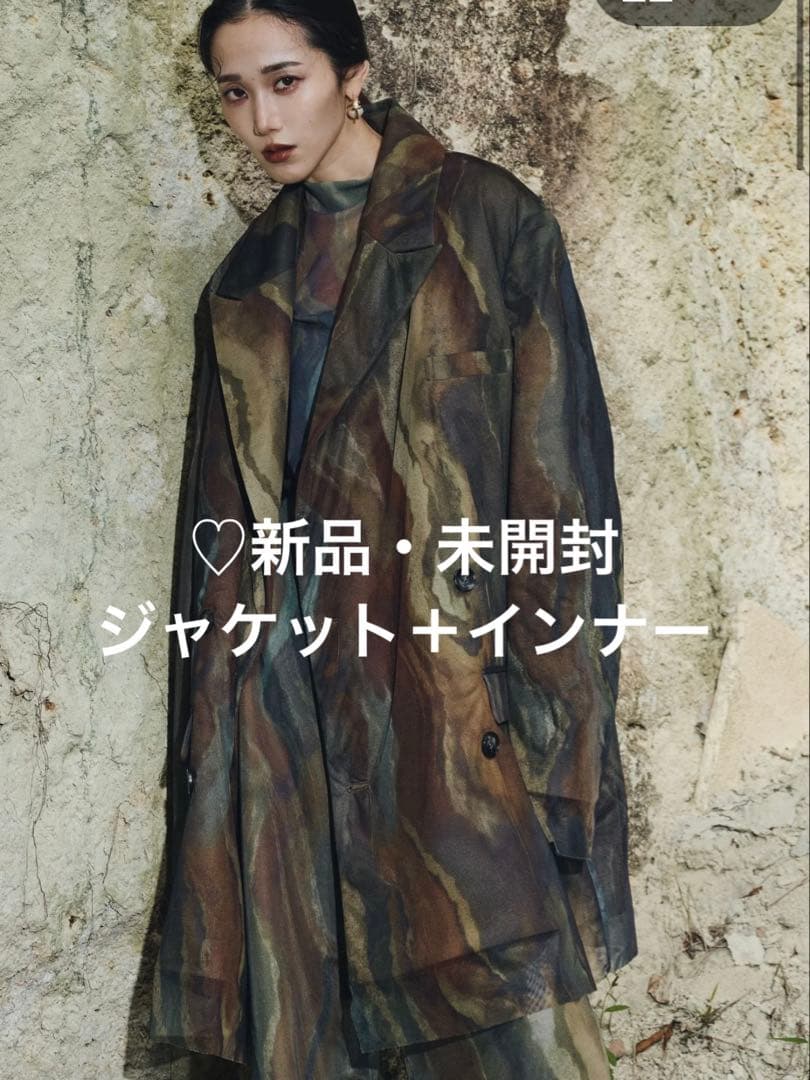 ジャケット・アウター ANDREA&Co. STRATA ART TULLE JACKET+INNER