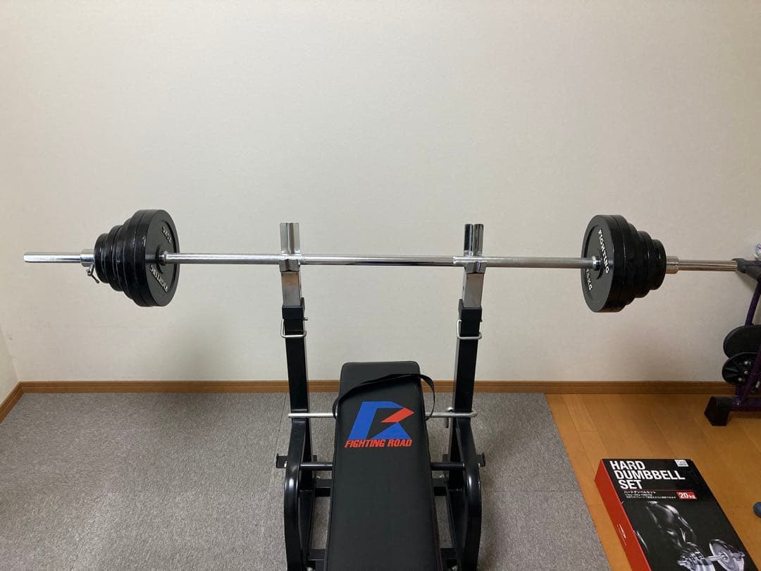 トレーニングベンチ バーベル付き最終値下！愛知県西尾張より直接お引渡限定 配達有