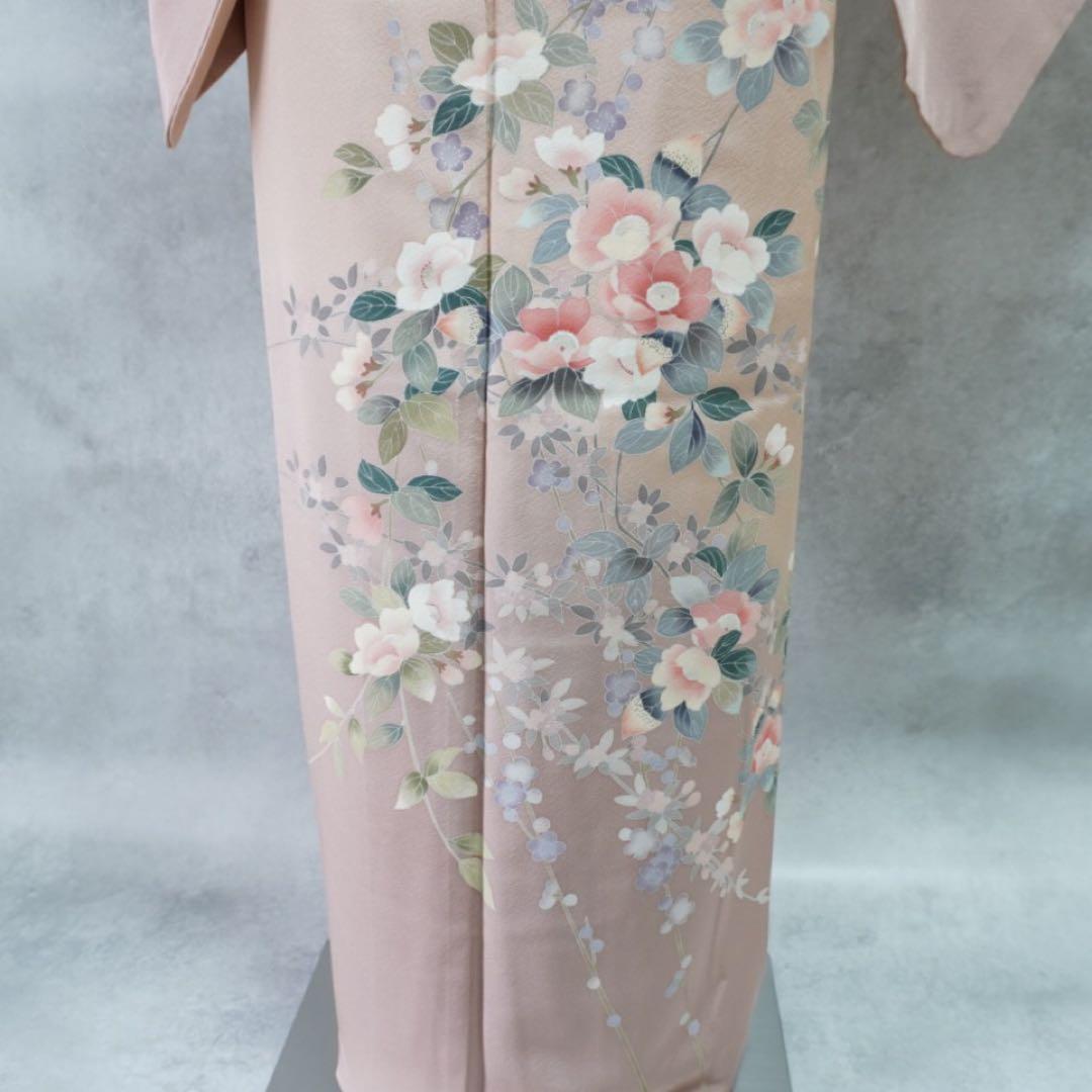 訪問着フルセット　正絹　落款　卒業式　入学式　【訪問着、袋帯、帯締め、帯揚げ】