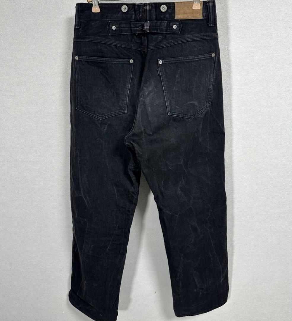 old joe ブラックデニムパンツ アメカジ バイカー シンチバック