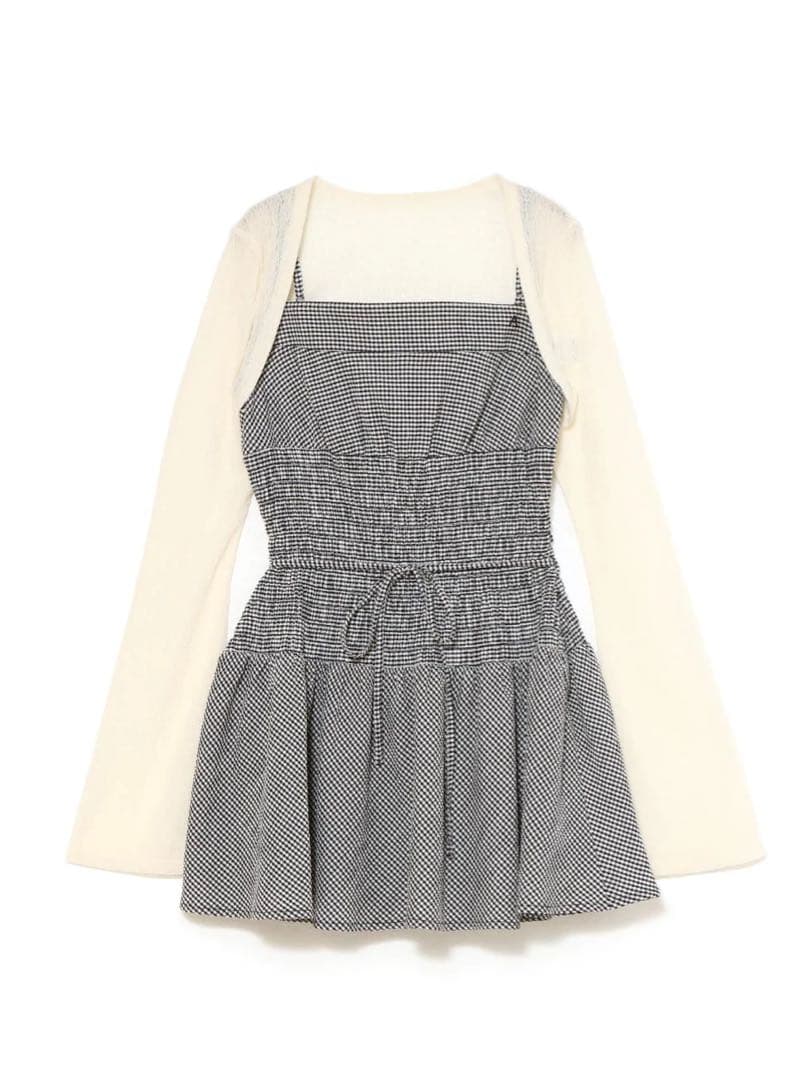 ワンピース Betty shirring mini dress