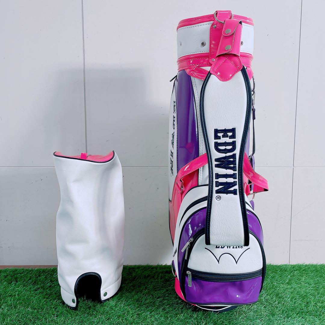 ゴルフ　キャディバッグ　エドウィン　エナメル　N2406