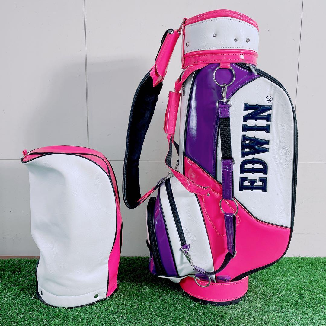 ゴルフ　キャディバッグ　エドウィン　エナメル　N2406