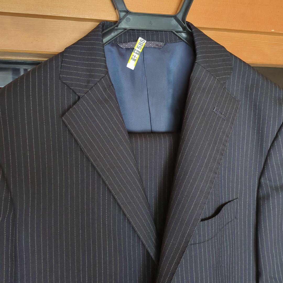 【kanch】ネイビーストライプスーツ・ブラックスーツ　ネクタイ付き