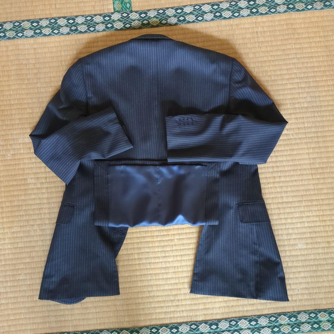【kanch】ネイビーストライプスーツ・ブラックスーツ　ネクタイ付き