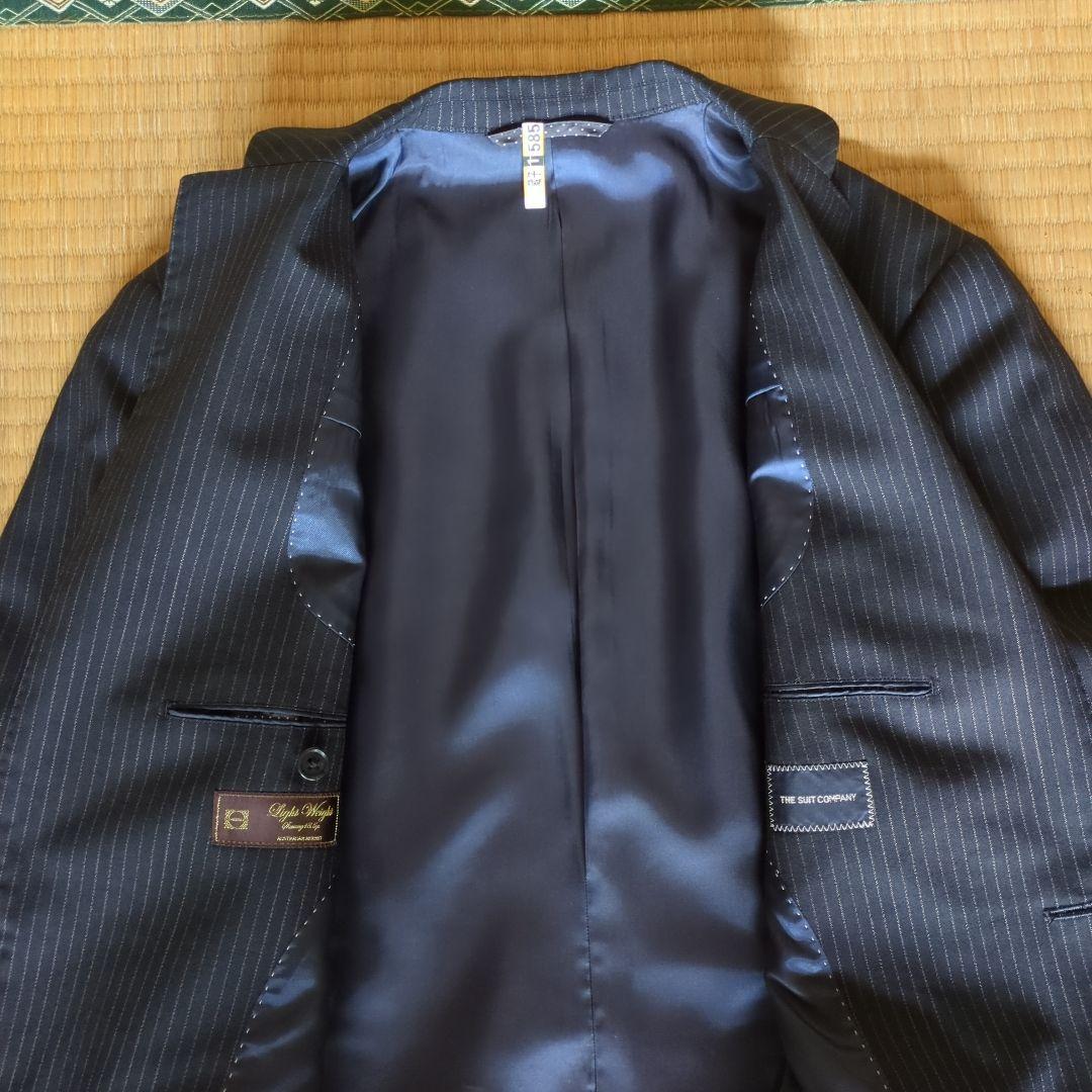 【kanch】ネイビーストライプスーツ・ブラックスーツ　ネクタイ付き