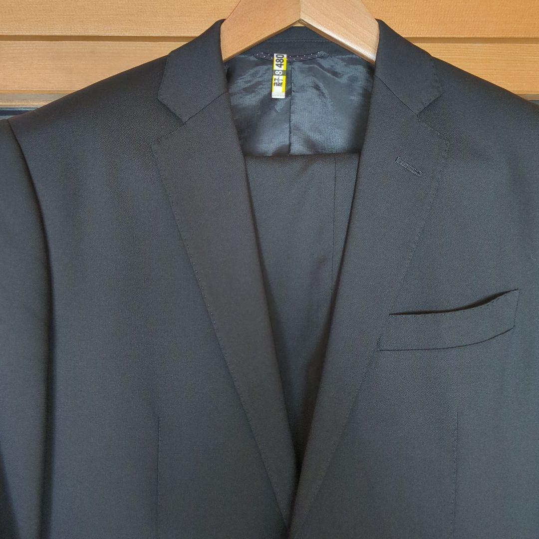 【kanch】ネイビーストライプスーツ・ブラックスーツ　ネクタイ付き