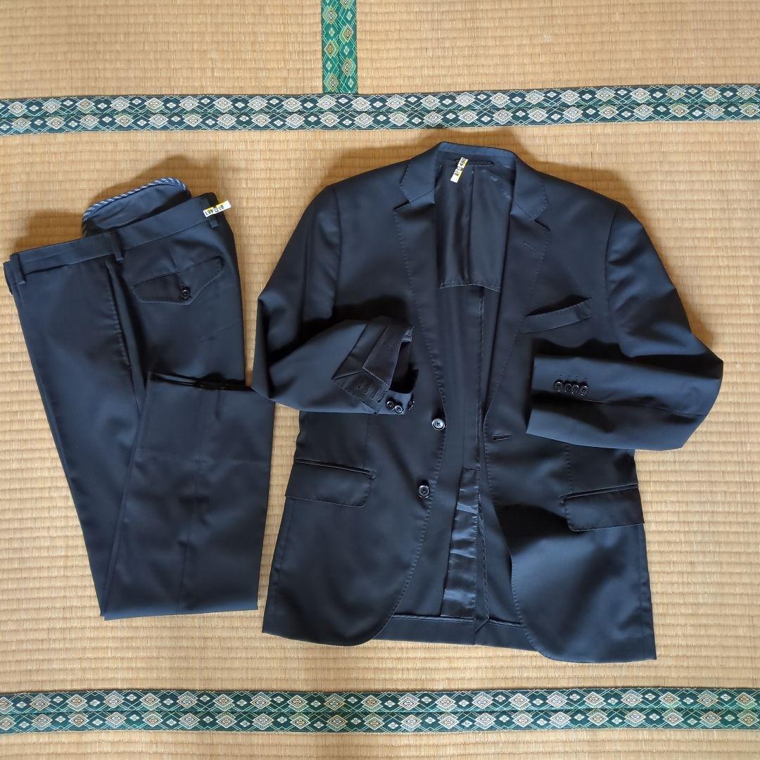 【kanch】ネイビーストライプスーツ・ブラックスーツ　ネクタイ付き