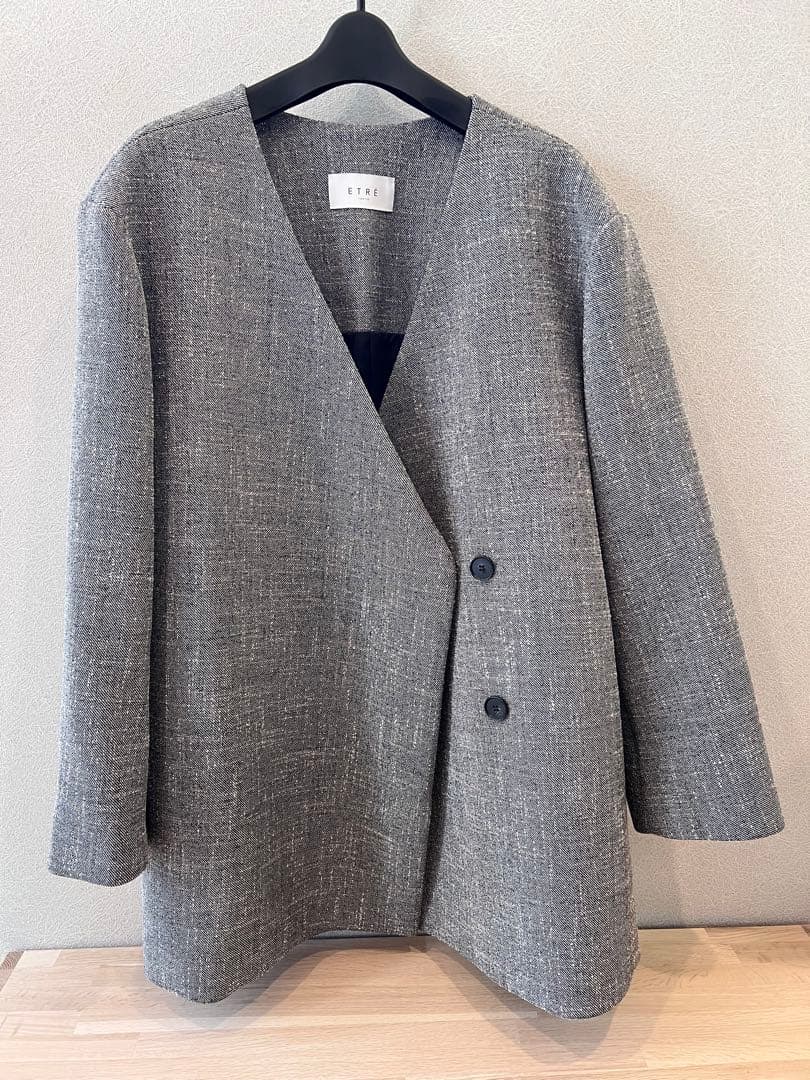 ETRE TOKYOノーカラーキルティングライナーボクシージャケット