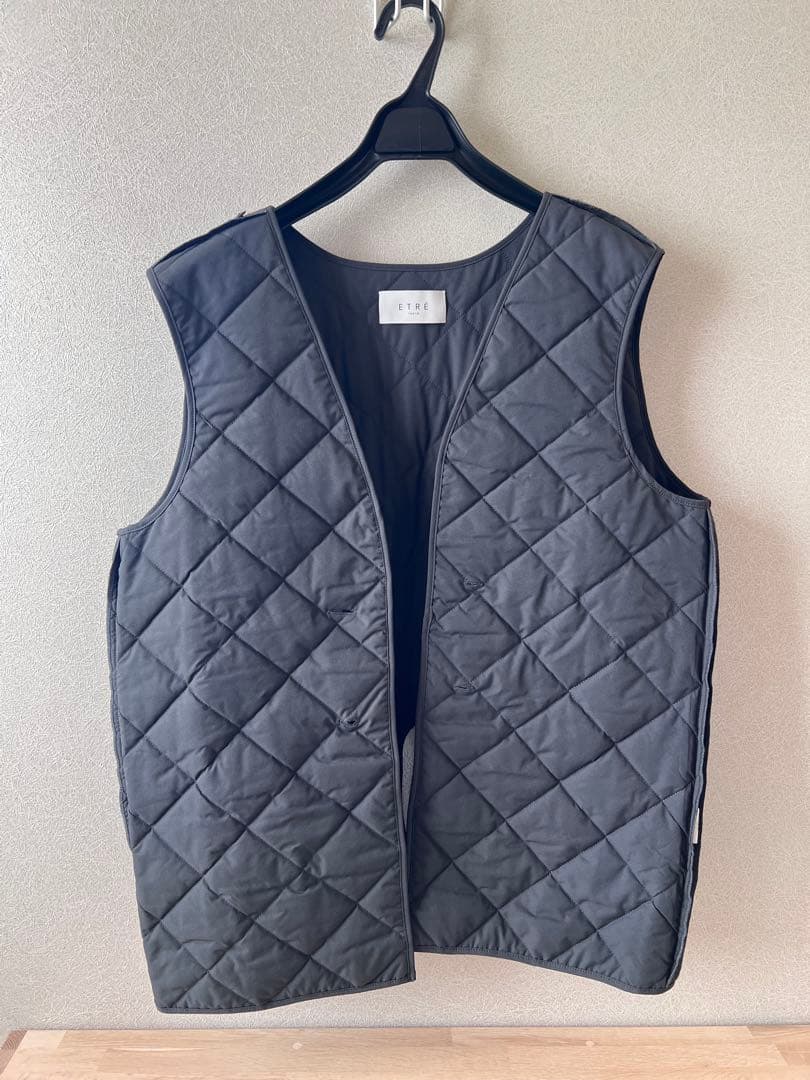 ETRE TOKYOノーカラーキルティングライナーボクシージャケット