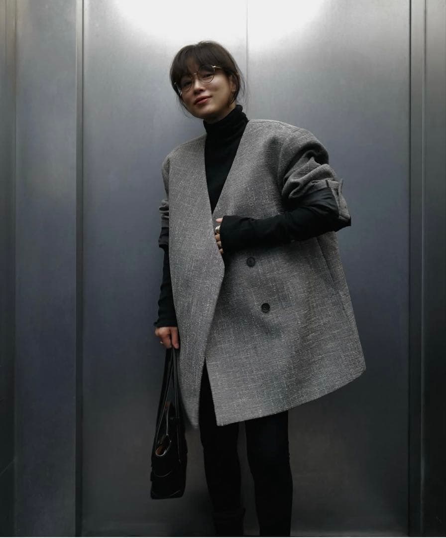 ETRE TOKYOノーカラーキルティングライナーボクシージャケット