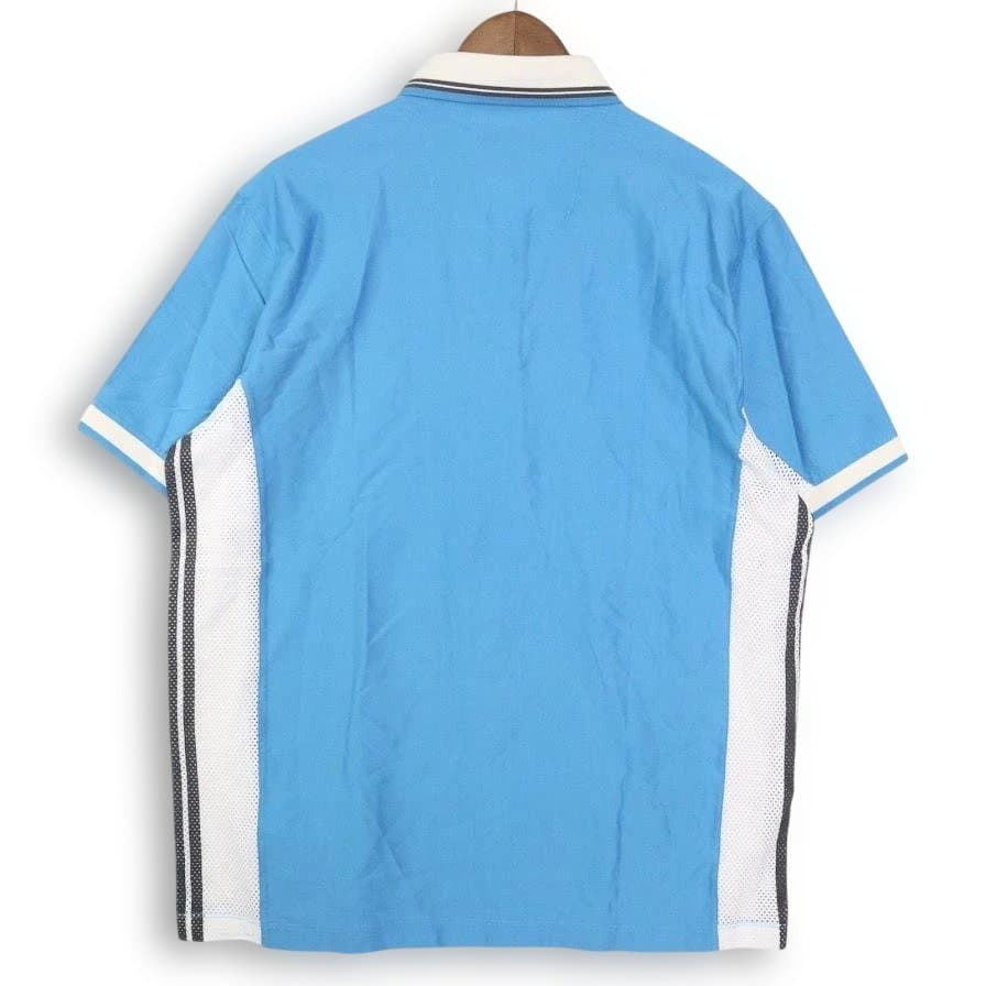 【新品】Z ZEGNA ゼニア ポロシャツ XXL　ブルー メッシュ切替　テニス