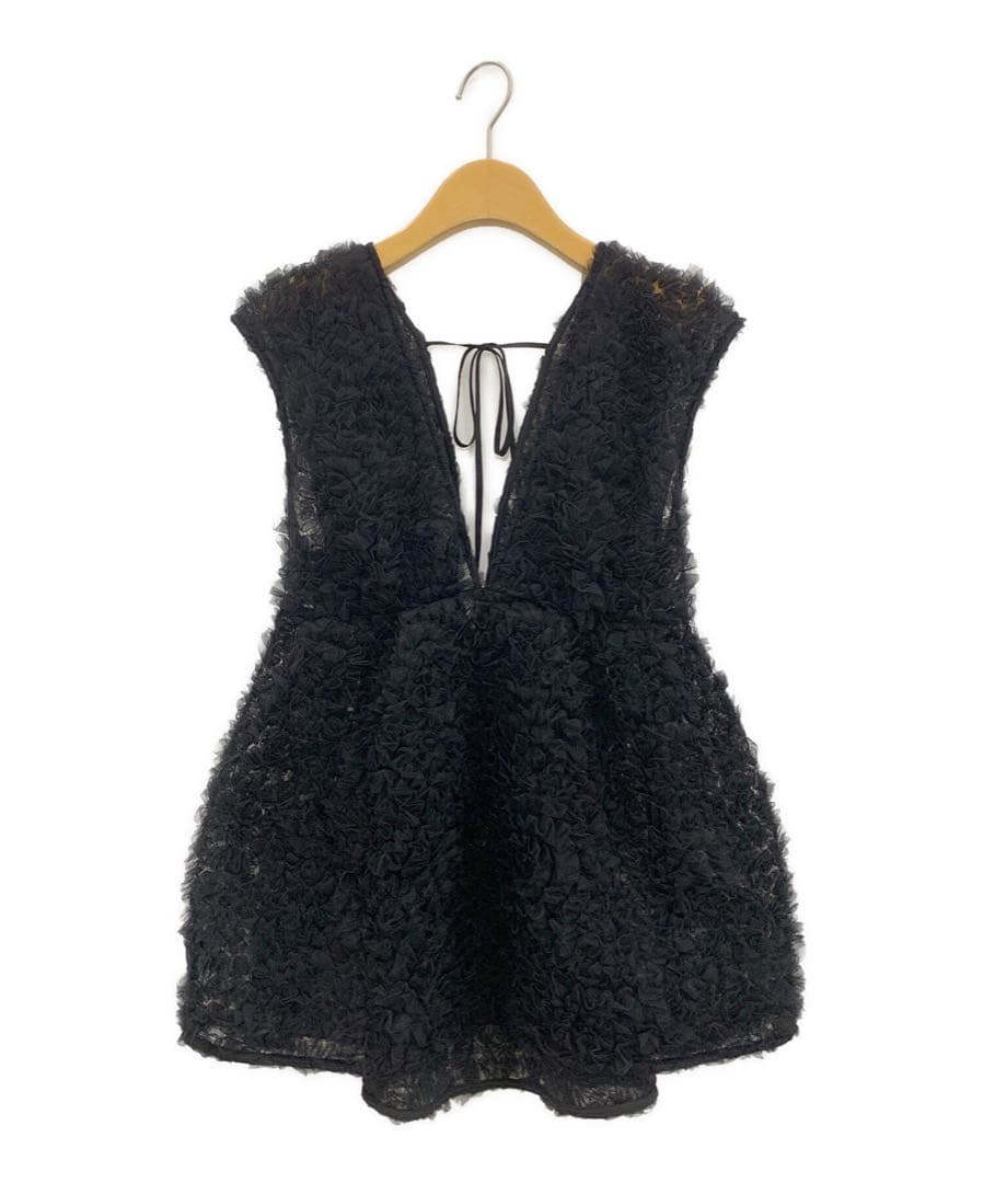 【caramel】Mystrada　デコラチュールブラウス ブラック36