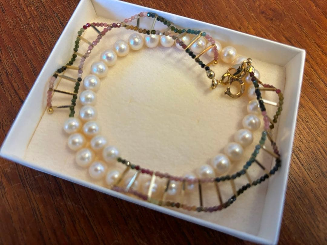 CAD パール　バックフリル　ネックレス