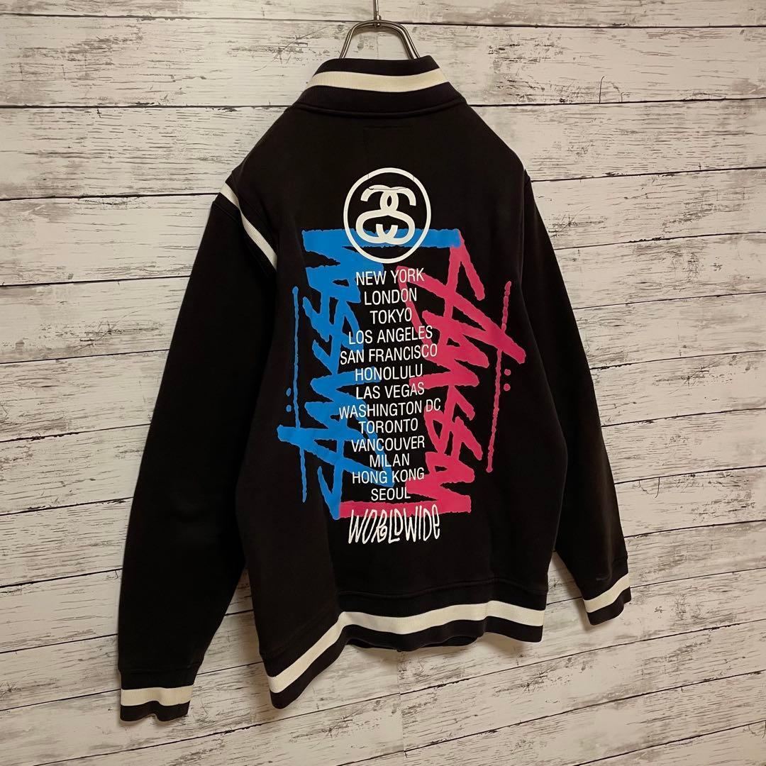 513【入手困難】ステューシー♤ビッグロゴ　スタジャン　スウェット　即完売品