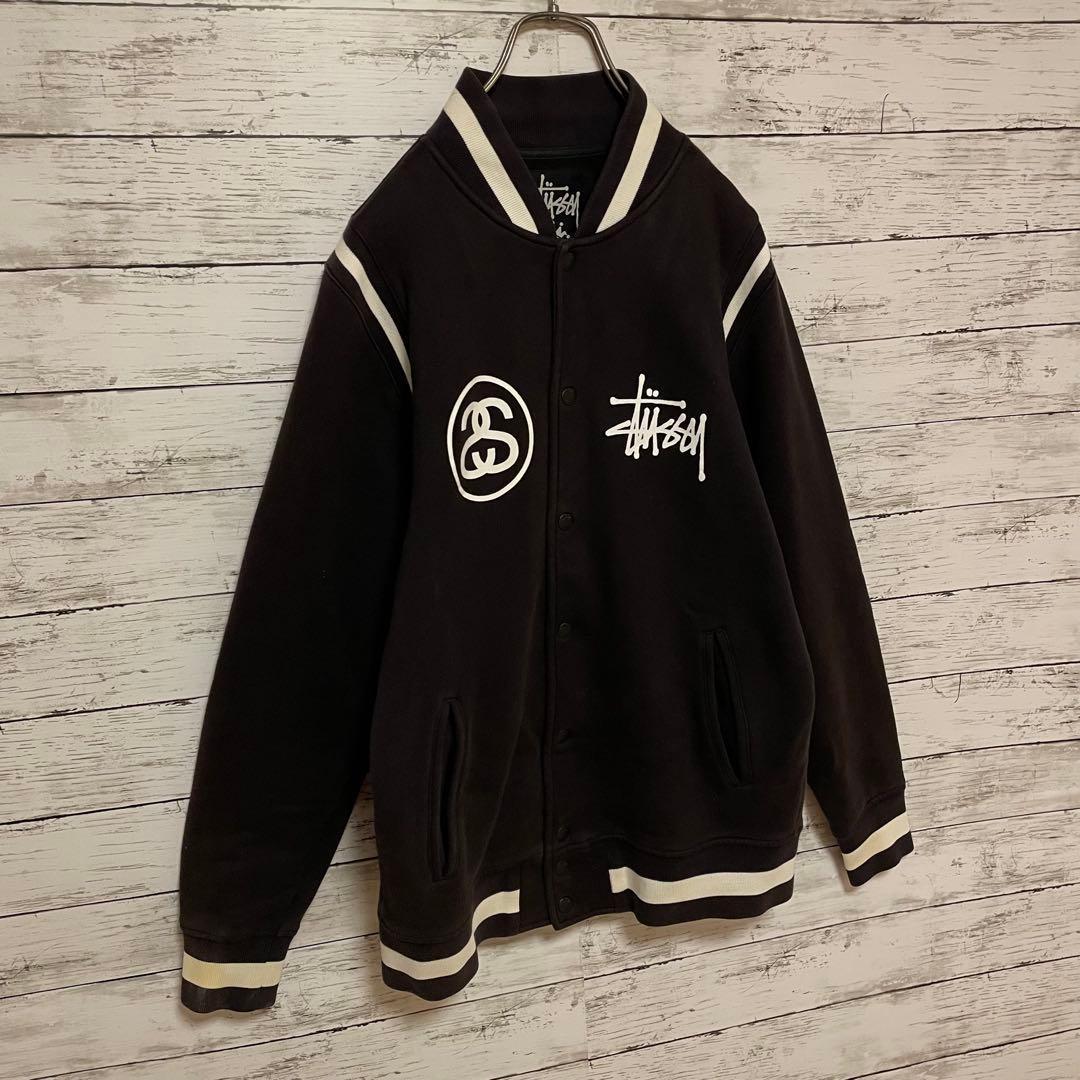 513【入手困難】ステューシー♤ビッグロゴ　スタジャン　スウェット　即完売品