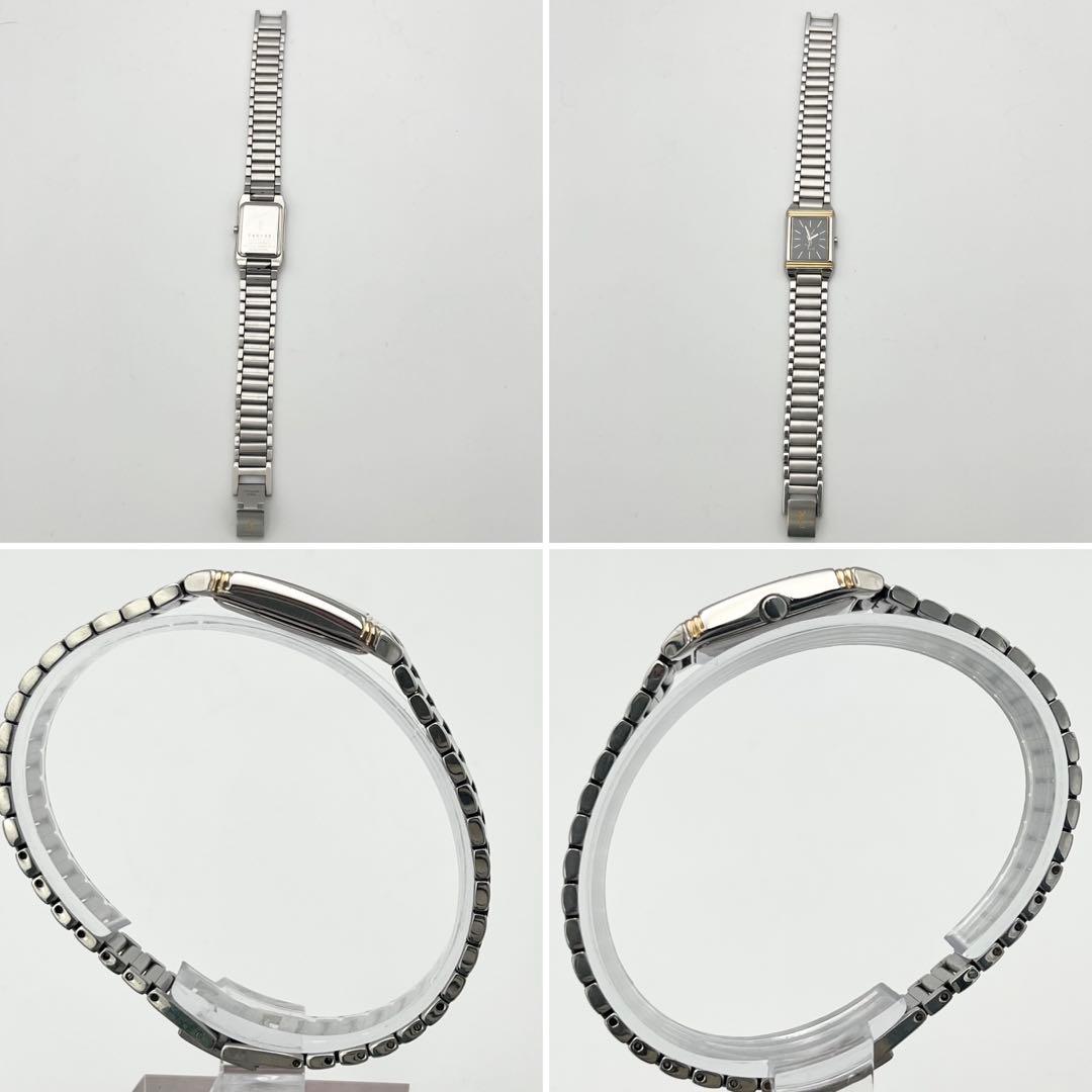 稼動 イヴサンローラン スクエア カサンドラロゴ H04732 黒文字盤 腕時計