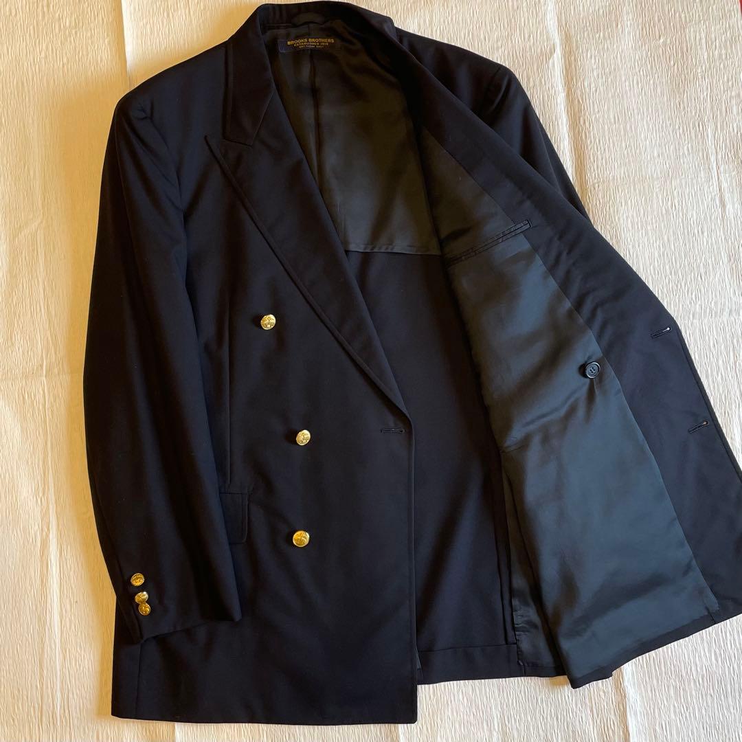 美品　70年代ブルックスブラザーズ ネイビー ダブルブレスト 紺ブレザー