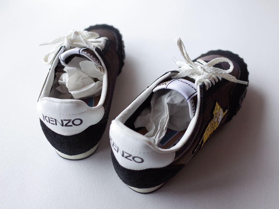 KENZO ケンゾー　タイガー 虎刺繍　スニーカー ブラウン系 ラメ　約24cm